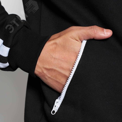 Олимпийка, черный цвет, размер L - фото 8