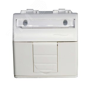 Адаптер для информационных разъемов Кейстоун (Keystone), белый, 2 мод. - фото 2