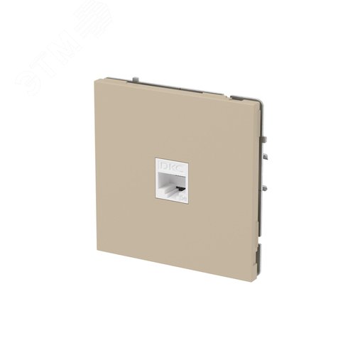 Компьютерная розетка RJ-45 без шторки, кат.5е одинарная, KANT, ванильный марципан - фото 2