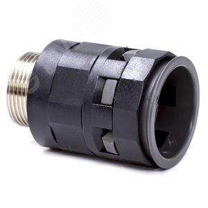 Муфта труба-коробка с металлической резьбой DN 23 мм, М25х1,5, полиамид, цвет черный - фото 4