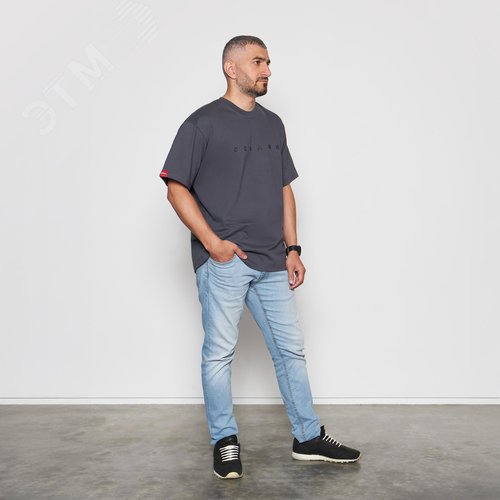 "Футболка из хлопка серая ""Создаю"", размер S" - фото 6