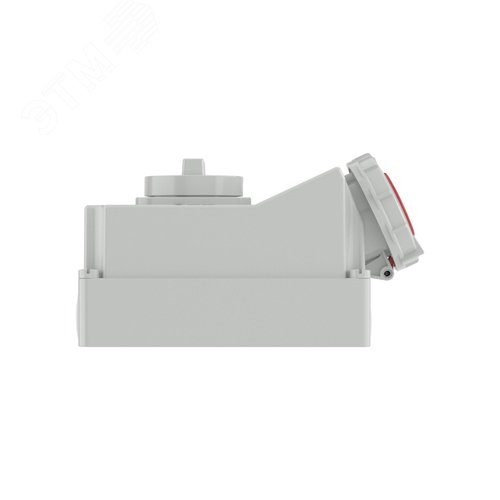 Розетка наружной установки IP67 16А 3P+E 400В с механической блокировкой и боковым расположением разъема - фото 2