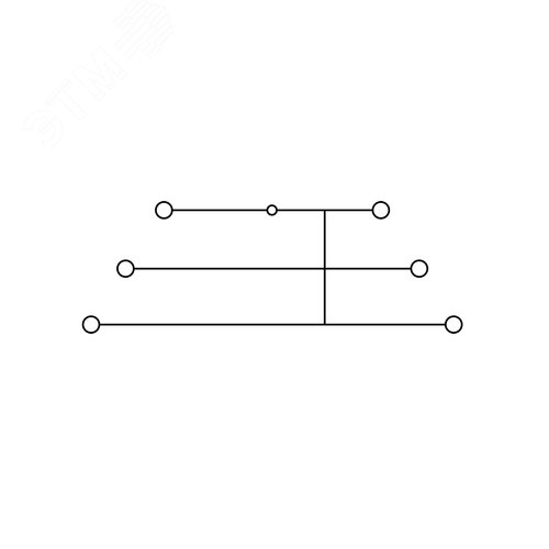Клемма трехуровневая, винтовой зажим, 6 точек подключения, 2.5 кв.мм, серая - фото 2