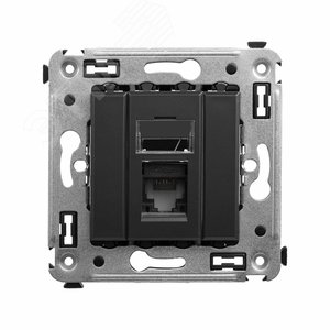 Avanti Компьютерная розетка RJ-45 в стену, кат.6 одинарная,, Черный матовый - фото 1