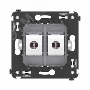 Avanti Компьютерная розетка RJ-45 без шторки в стену, кат.6А двойная,  Закаленная сталь - фото 4