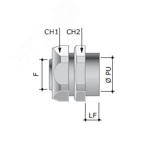 Муфта металлорукав-коробка DN 10 М16х15 внутренняя резьба - фото 2