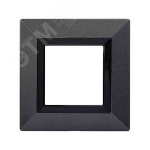 Рамка из металла, ''Avanti'', темно-серый, 2 модуля - фото 1