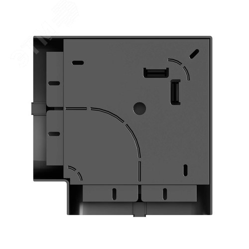Угол плоский 110х50мм черный - фото 2