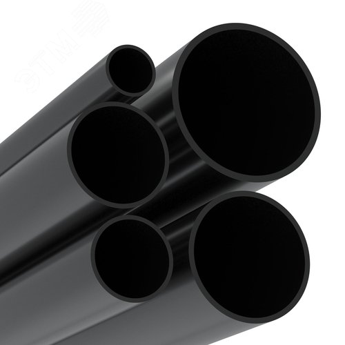 Труба ПВХ жёсткая гладкая д.20мм, лёгкая, 3м, цвет черный - фото 3