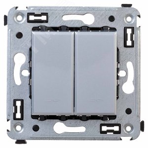 Изображение товара Avanti Переключатель двухклавишный в стену Закаленная сталь (шт)