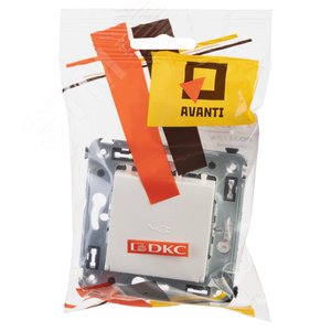 Avanti Розетка с крышкой в стену, 2P+E, ''Белое облако'' - фото 5