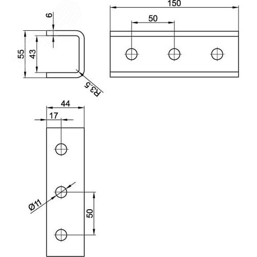 Крепление приварное для профилей BPL-41/BPM-41/BPD-41 не оцинкованное - фото 4