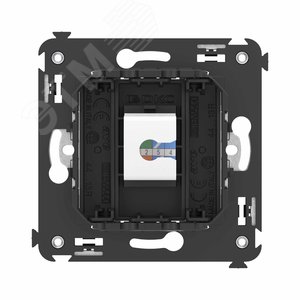 Avanti Компьютерная розетка RJ-45 без шторки в стену, кат.6 одинарная,  Черный матовый - фото 4