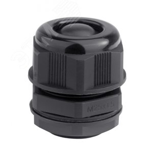 Изображение товара Кабельный ввод IP68 M63 с мембраной черный для кабеля d.29-35mm (шт)