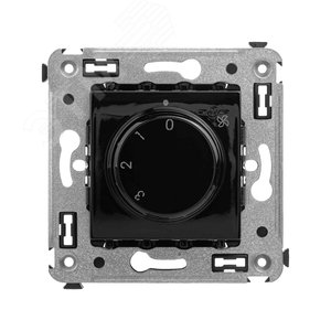 Avanti Механизм управления вентиляторами в стену, Черный квадрат - фото 1