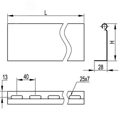 Перегородка SEP L 2000 H 80 цинк-ламельный - фото 2