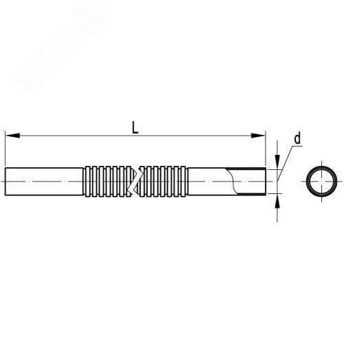Муфта гибкая труба-труба, IP64, д.32мм - фото 2