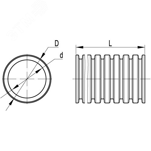 Труба гофрированная ППЛ 20 мм без протяжки тяжелая синяя (100м) - фото 4