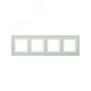 Изображение товара Рамка из натурального стекла, ''Avanti'', светло-зеленая, 8 модулей (шт)