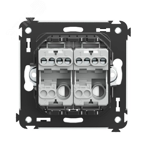 Avanti Выключатель двухклавишный в стену  Закаленная сталь - фото 3