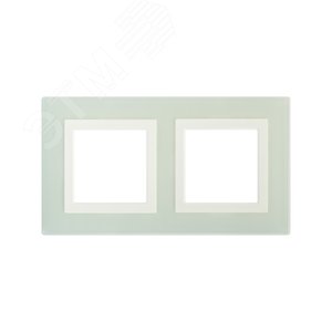 Рамка из натурального стекла, ''Avanti'', светло-зеленая, 4 модуля - фото 1