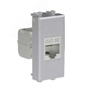 Avanti Компьютерная розетка RJ-45 без шторки модульная, кат.5е экранированная,  Закаленная сталь, 1 модуль - фото 2