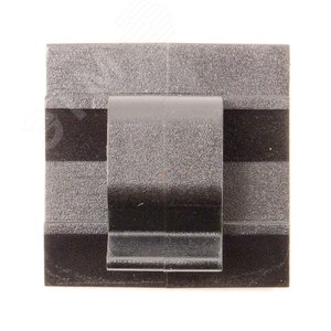 Клипса самоклеящаяся для кругл.кабеля диаметром 8мм, черная 26x26 - фото 2