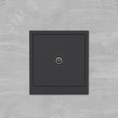 Розетка TV проходная, KANT, черный уголь - фото 6