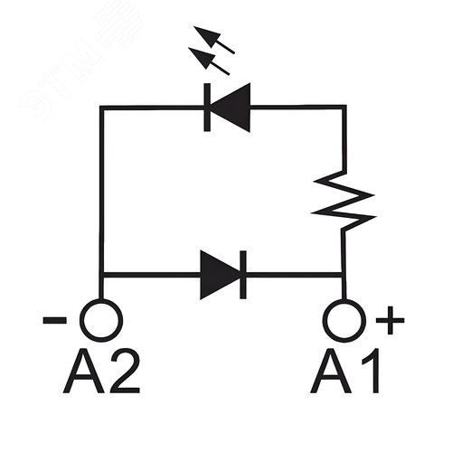 Модуль индикации и защиты, LED зеленый+диод A1+, 6-24V DC - фото 4