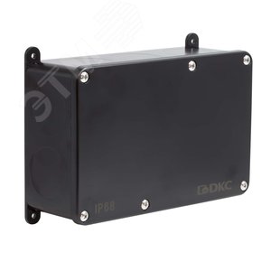 Коробка индустриальная 203х128х69 мм, IP68 с      гладкими стенками, черная - фото 1