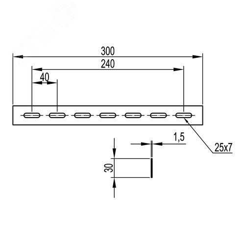 Соединитель 7 отверстий нержавеющая сталь - фото 2