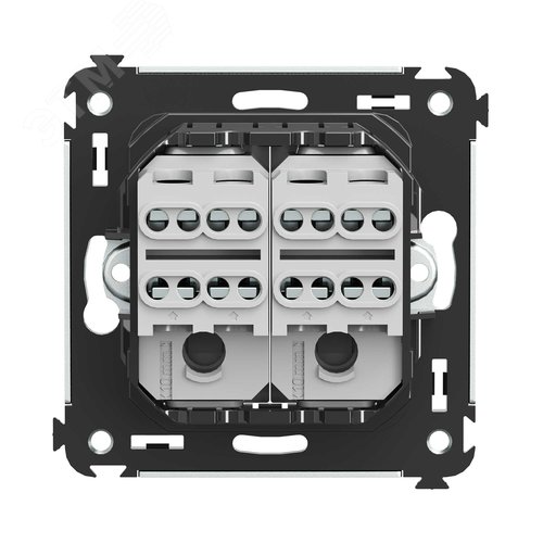 Avanti Инвертор двухклавишный в стену Ванильная   дымка (Переключатель сх. 7+7) - фото 3