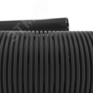 Труба гибкая двустенная дренажная D=125мм класс SN6 перфорация 360 градусов черный - фото 4