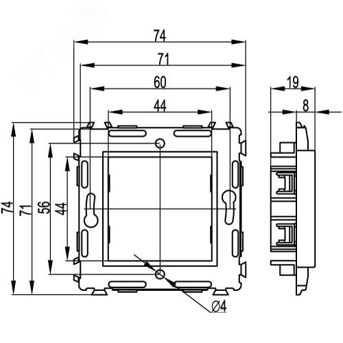 BRAVA Каркас 2 модуля белый IN-Liner FRONT - фото 4