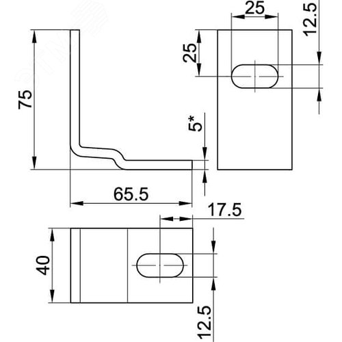 Пластина крепления ВРМ-50 стене горячеоцинкованная - фото 2
