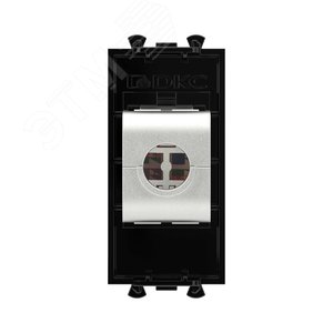 Avanti Компьютерная розетка RJ-45 без шторки      модульная, кат.5е экранированная, Черный квадрат 1модуль - фото 4