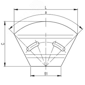 Угол горизонтальный изменяемый CPO 0-44 градусов 200х50 цинк-ламельный - фото 2