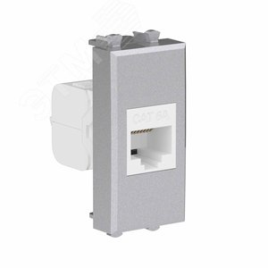 Avanti Компьютерная розетка RJ-45 без шторки модульная, кат.6А,  Закаленная сталь, 1 модуль - фото 2