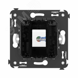 Avanti Компьютерная розетка RJ-45 без шторки в стену, кат.6А одинарная,  Черный квадрат - фото 4