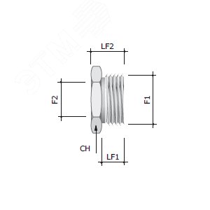 Переходник M63x1.5 наружная резьба/ M50x1.5 внутренняя резьба - фото 2