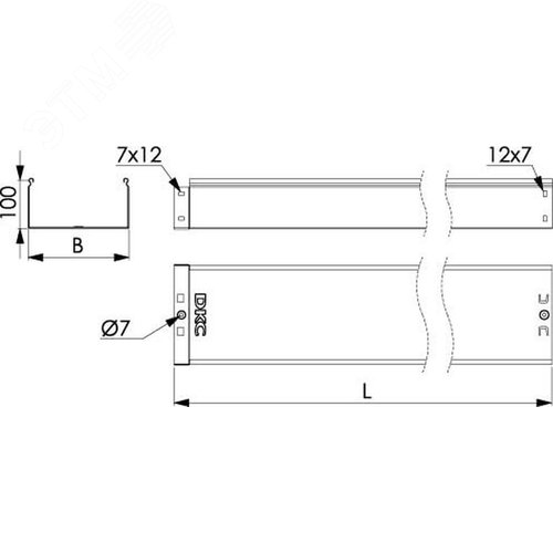 Лоток неперфорированный 400х100х3000 - фото 3