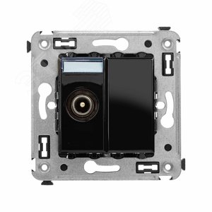 Изображение товара Avanti Розетка TV в стену, проходная, ''Черный квадрат'' (шт)