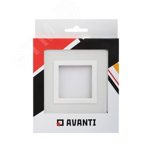 Рамка из натурального стекла,  ''Avanti'', белая, 2 модуля 4400822 DKC - 6