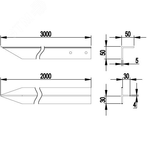 Заземлитель вертикальный из уголка 50х50х5 мм 3м - фото 2