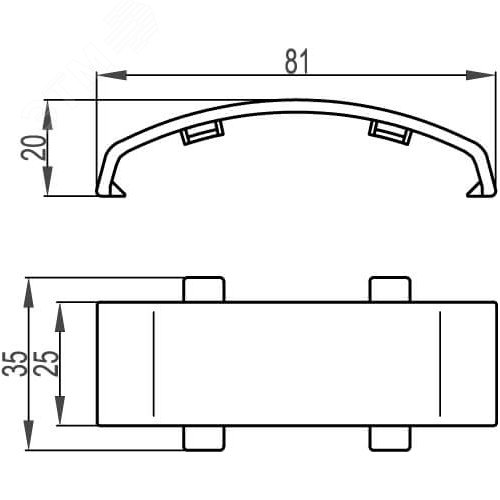 Соединение для напольного канала 75х17мм GSP белое EVO/ART - фото 3