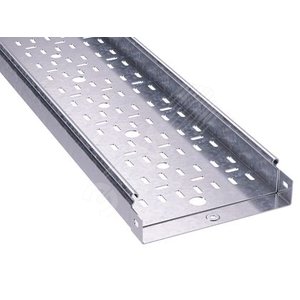 Лоток перфорированный 400х50 L=3000мм толщина 1.2мм цинк-ламельный - фото 1