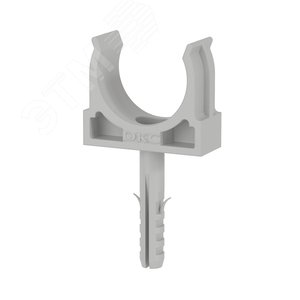 Держатель с защелкой и дюбелем 25 мм для труб (5шт) - фото 2