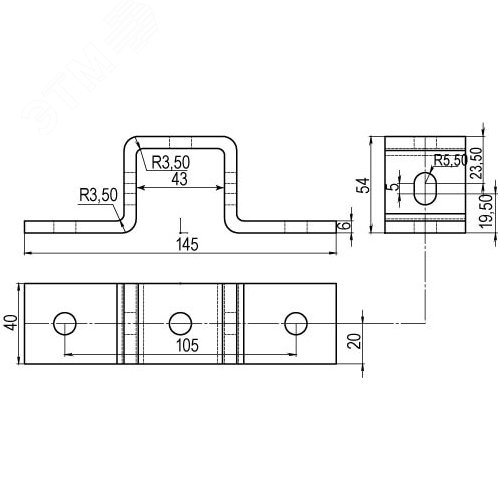 Крепление стеновое для профиля 41х41 горячеоцинкованный - фото 2