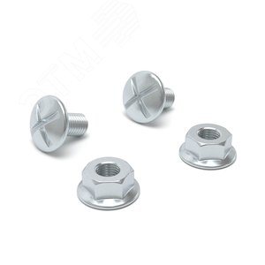 Пластина вывода кабеля для лестничных лотков осн.100 мм, горячий цинк, в комплекте с крепёжными элементами, необходимыми для монтажа - фото 2