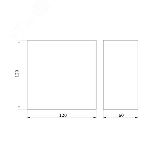 Модуль глухой 120х120 мм - фото 2